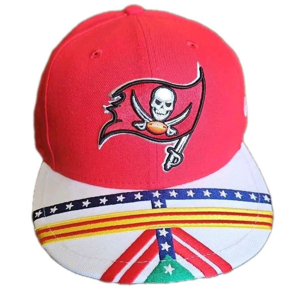 New Era 9FIFTY Tampa Bay Buccaneers Red White Snapback Hat City Of TAMPA Flag